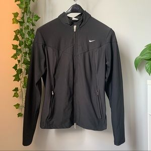 Nike Athletic Fitted Zip Up Long Sleeve Jacket Top